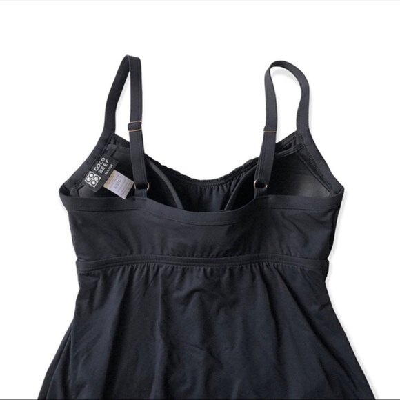 Coco Reef Black Tankini One Piece Swimsuit Swimdress 32D - Picture 10 of 12
